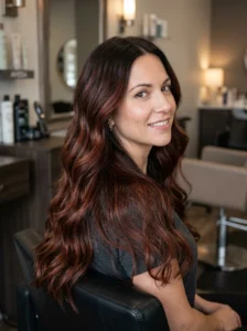Natural-looking ginger red weave with warm copper undertones