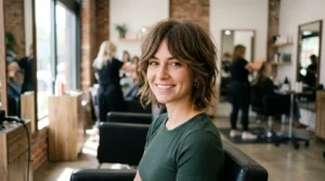 Short wolf cut with dramatic layers, textured ends, and face-framing pieces