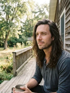 Textured and layered long hairstyle for men with natural movement