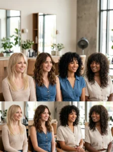 Fluffy wolf cut variations for fine, straight, wavy, curly, and thick hair.