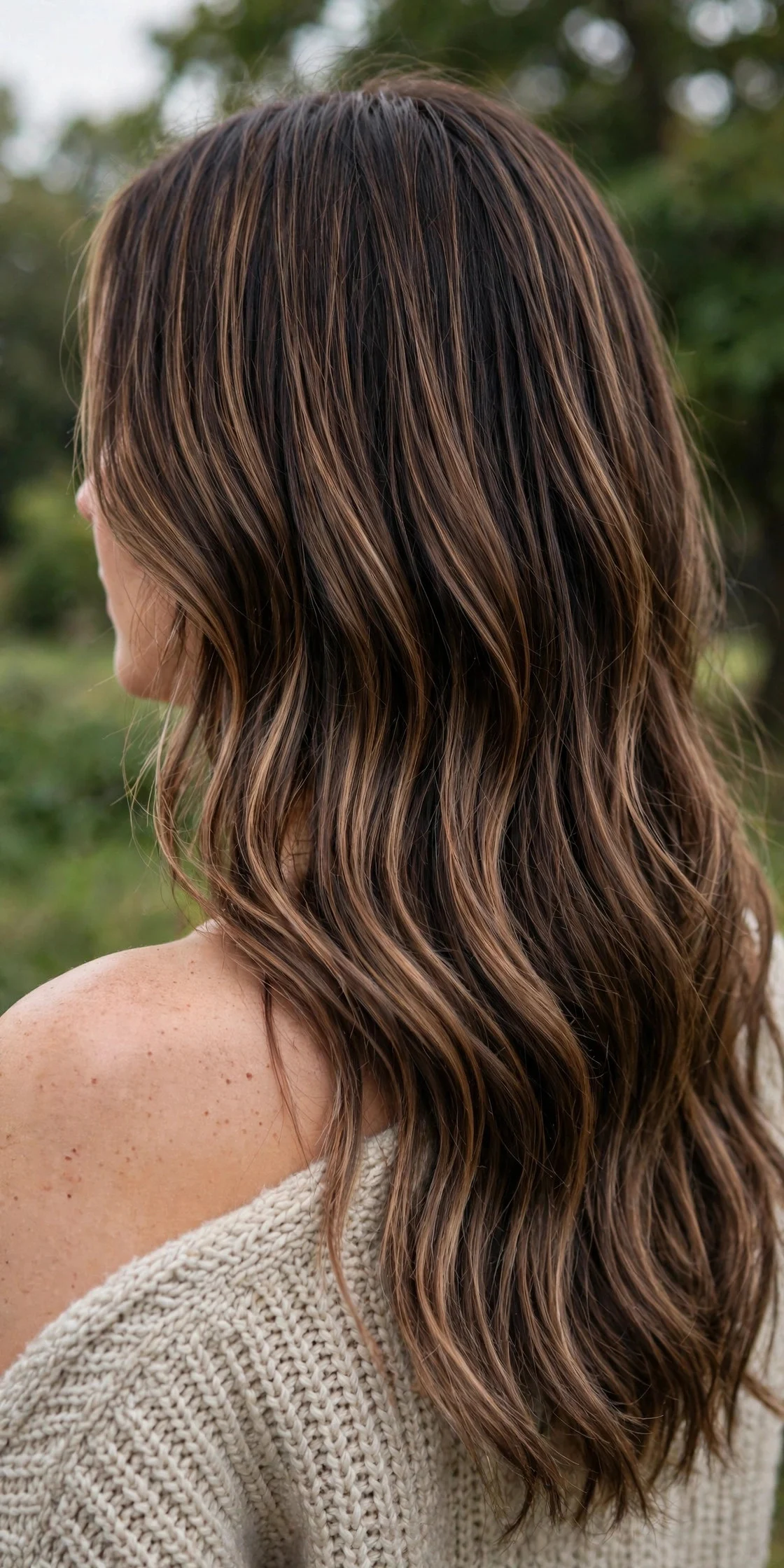 Classic Mocha Balayage on Dark Brown hair