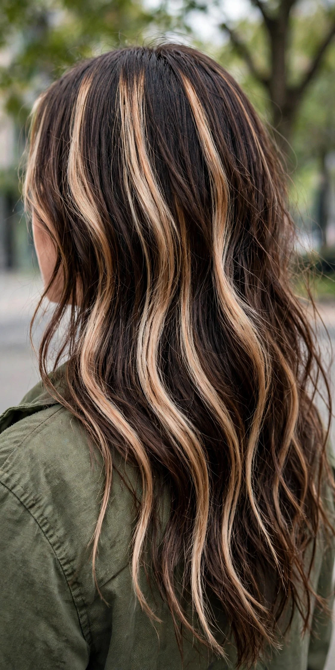 High-Contrast Mocha Balayage hair