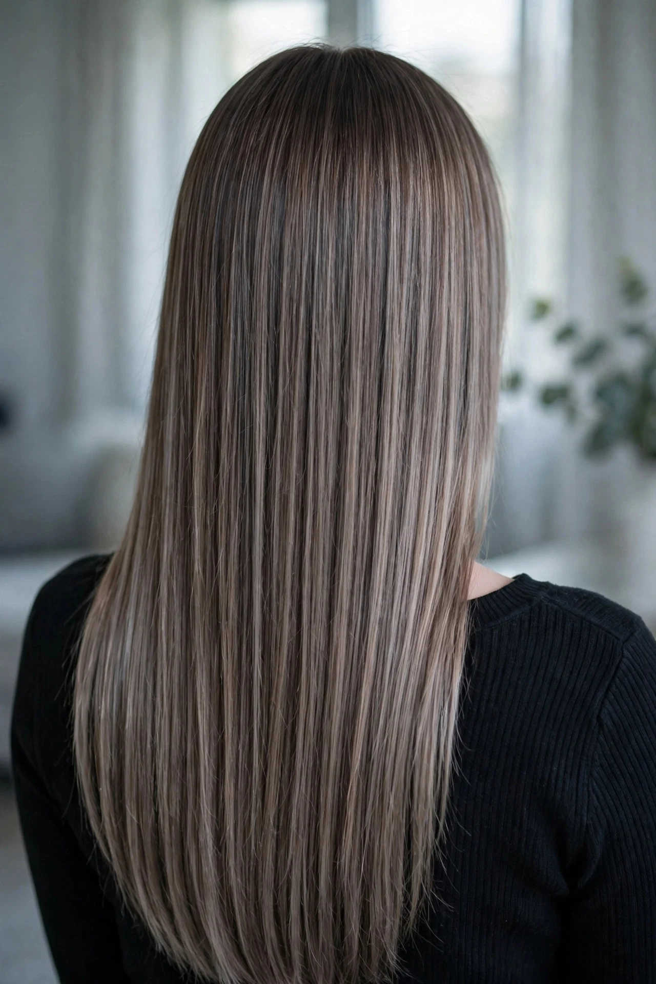 Cool-Toned Mocha Balayage hair