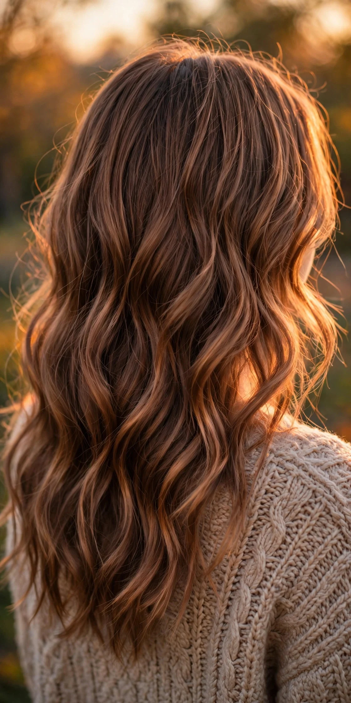 Warm Mocha With a Copper Tint hair