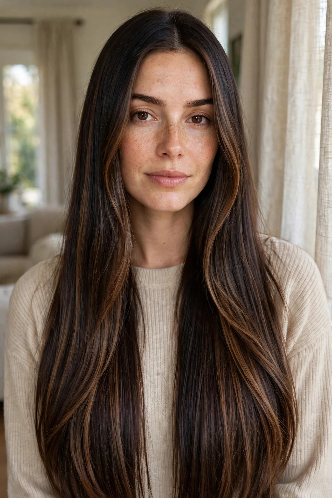 Deep Espresso Base With Milk Chocolate Ribbons hair