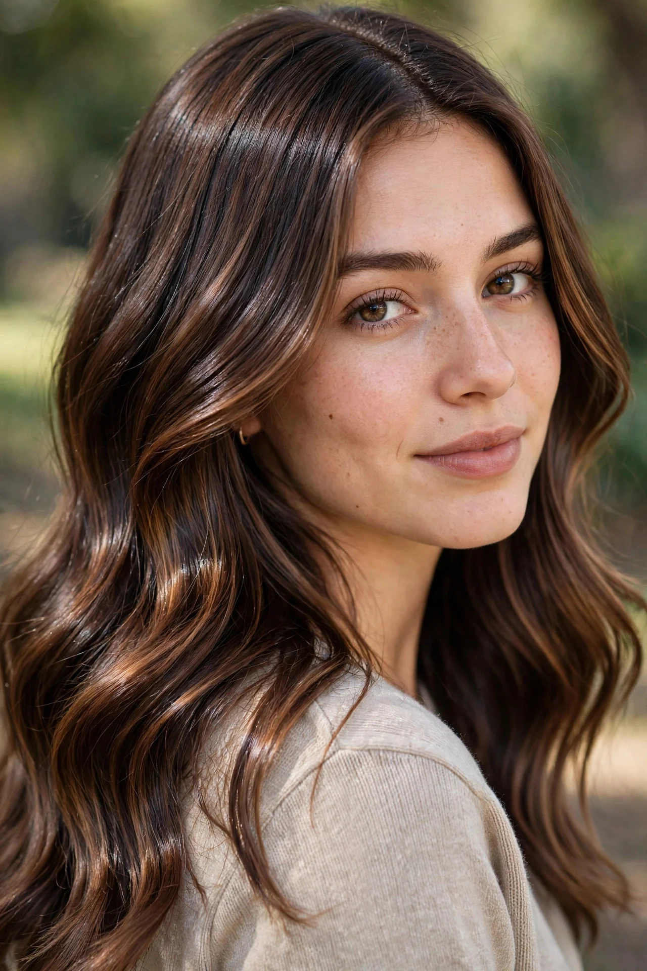 Chocolate Ganache Balayage for Maximum Shine hair