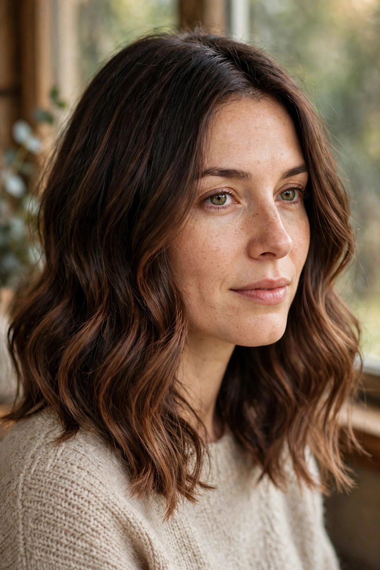 Cocoa Dipped Ends on Medium Length hair