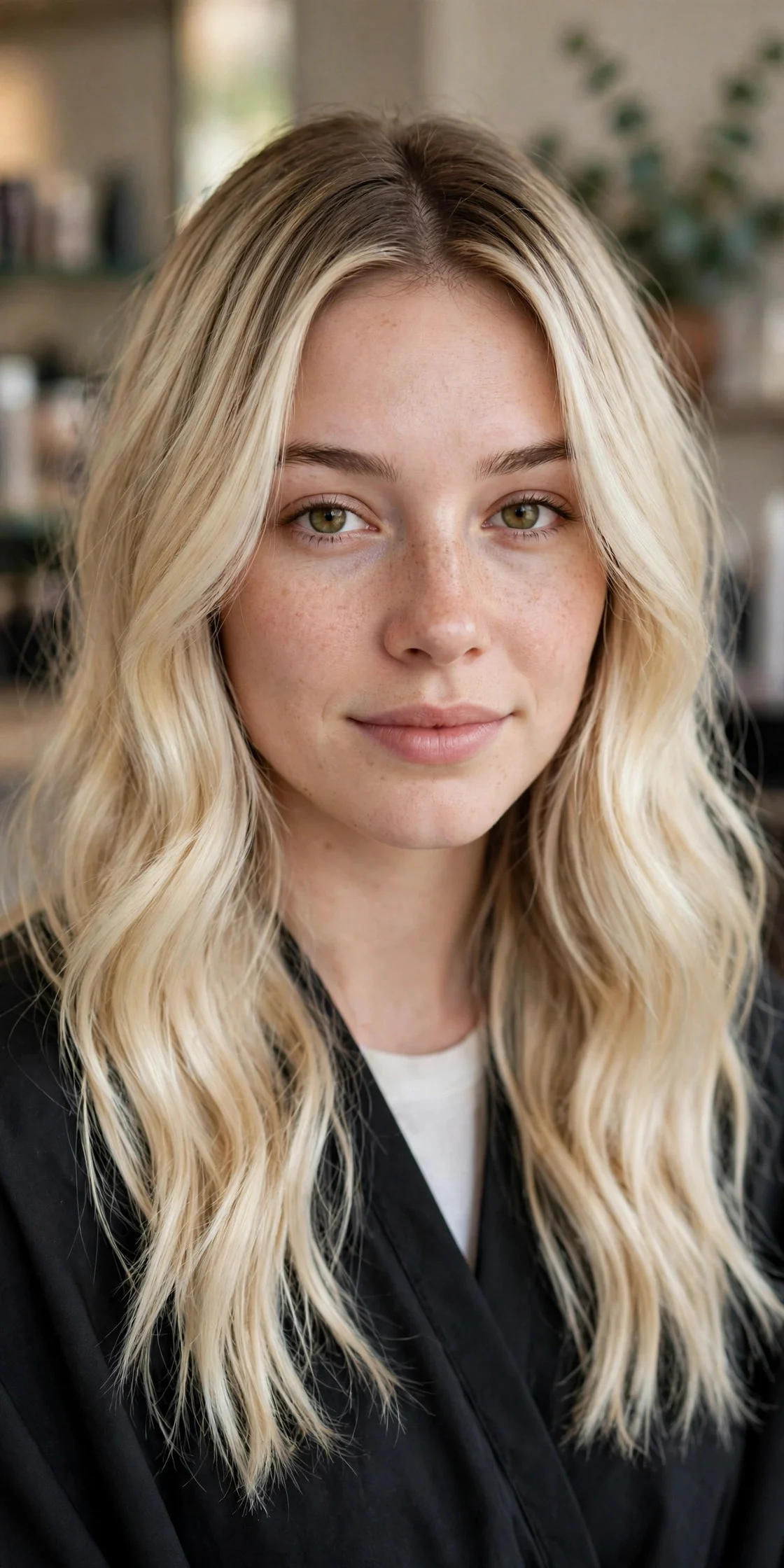 Vanilla Blonde With a Smudged Root