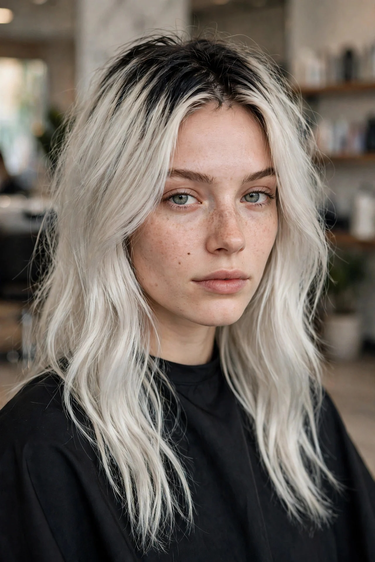 Rooted Platinum Blonde