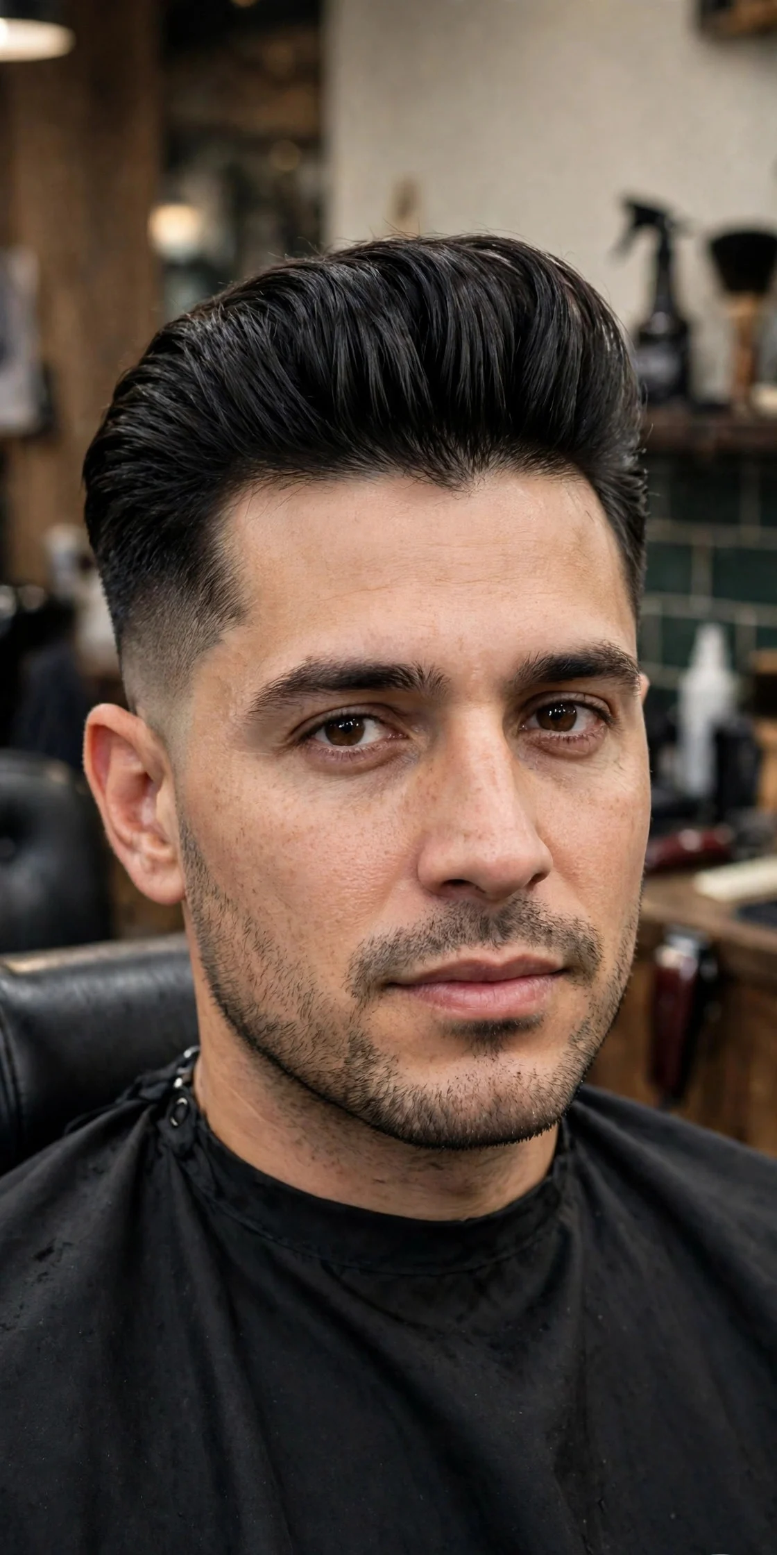 The Pompadour With a Low Fade