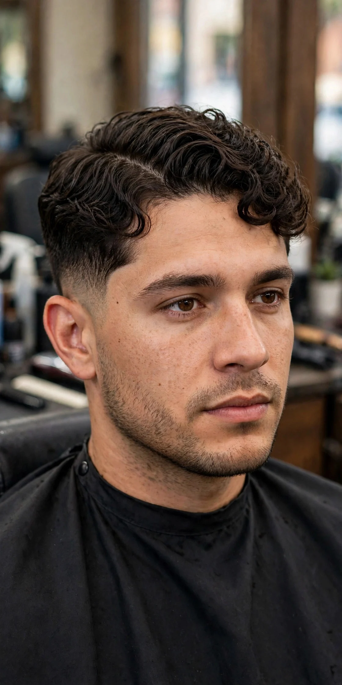 Curly Side Part