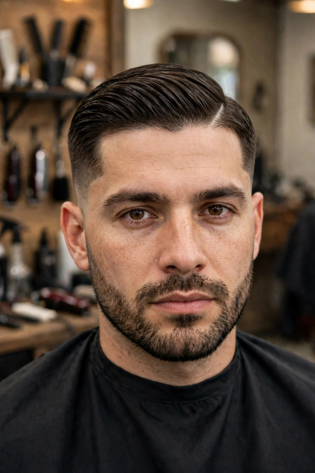 Side Part With Beard
