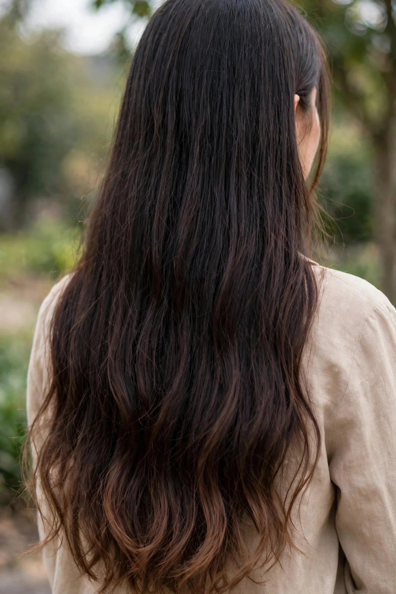 Cocoa Tip Dip - espresso mocha balayage idea