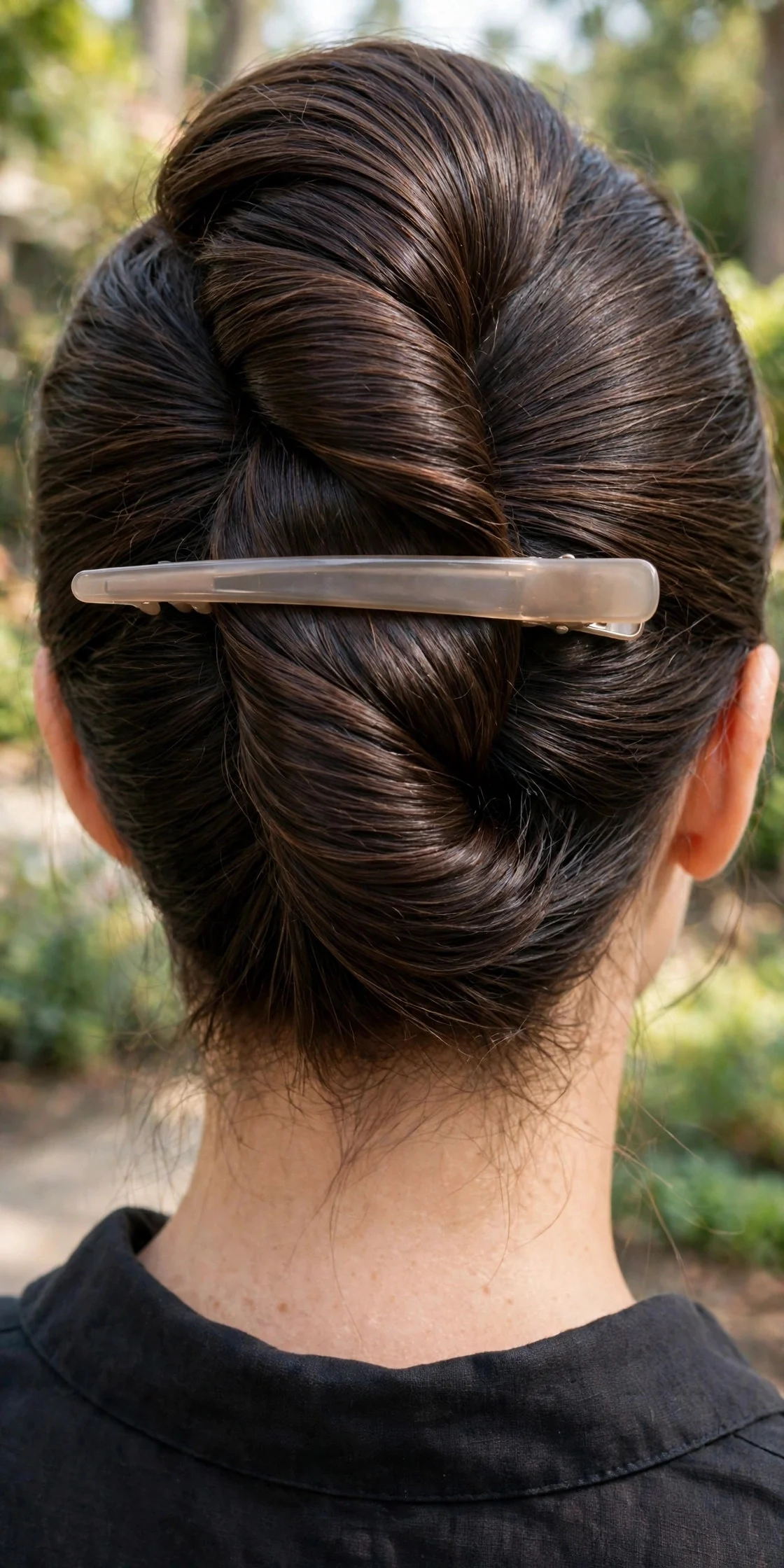 French-Twist Style With a Large Clip