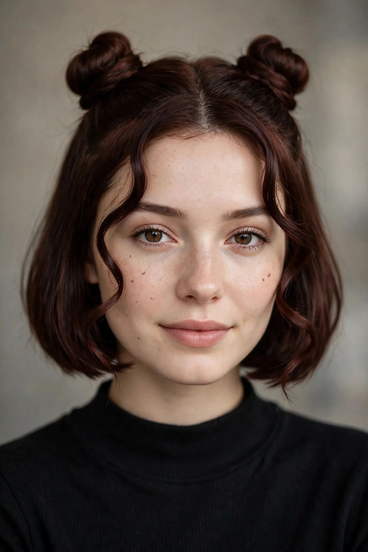 Space Buns with Face-Framing Pieces