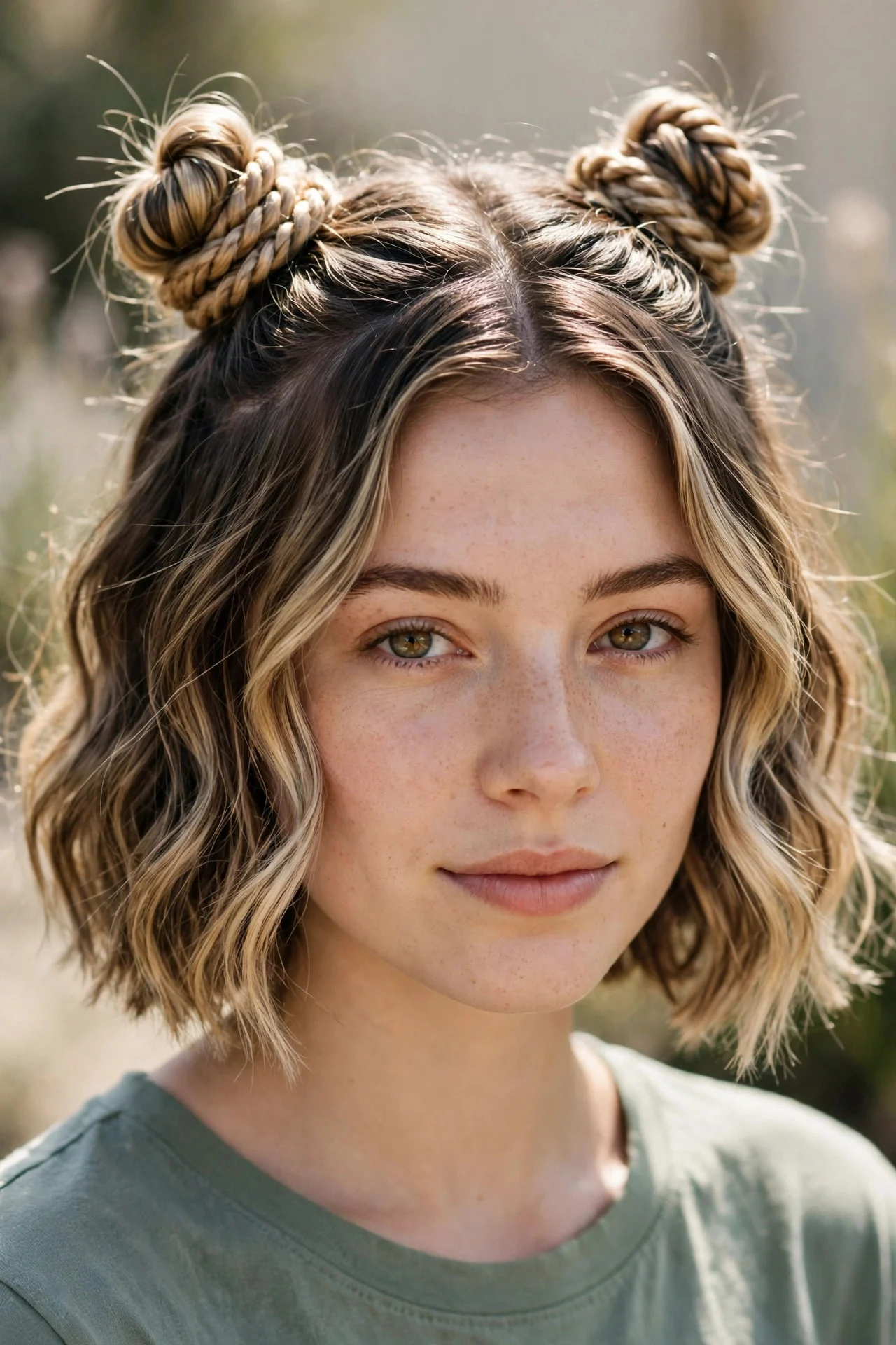Twisted (Not Coiled) Space Buns