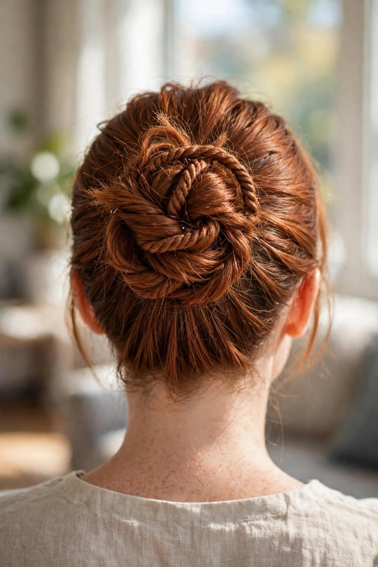 The Double Twist Messy Bun