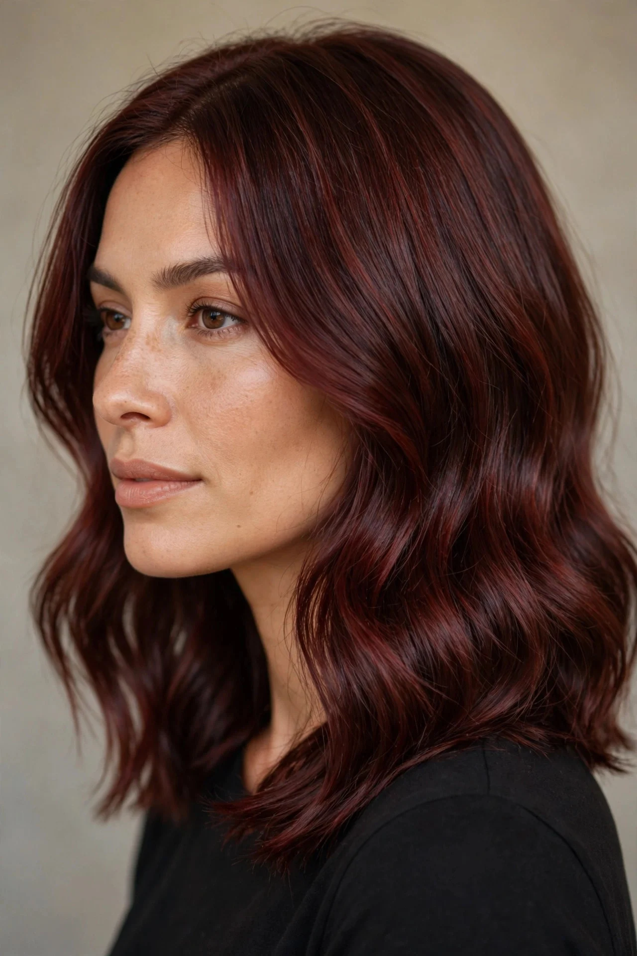 Berry Milk Chocolate - plum brunette hair idea