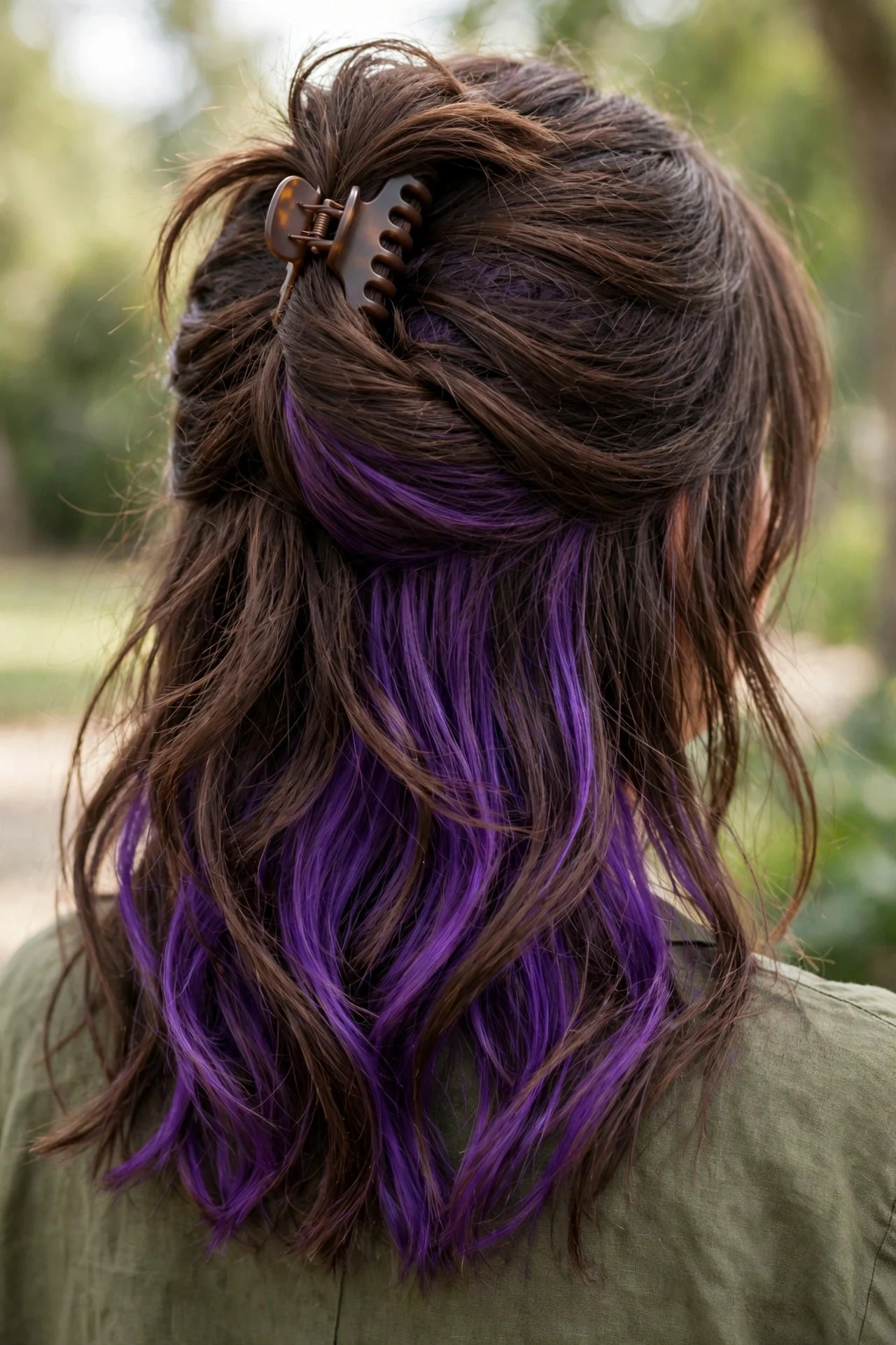 Grape Crush Underlights - plum brunette hair idea