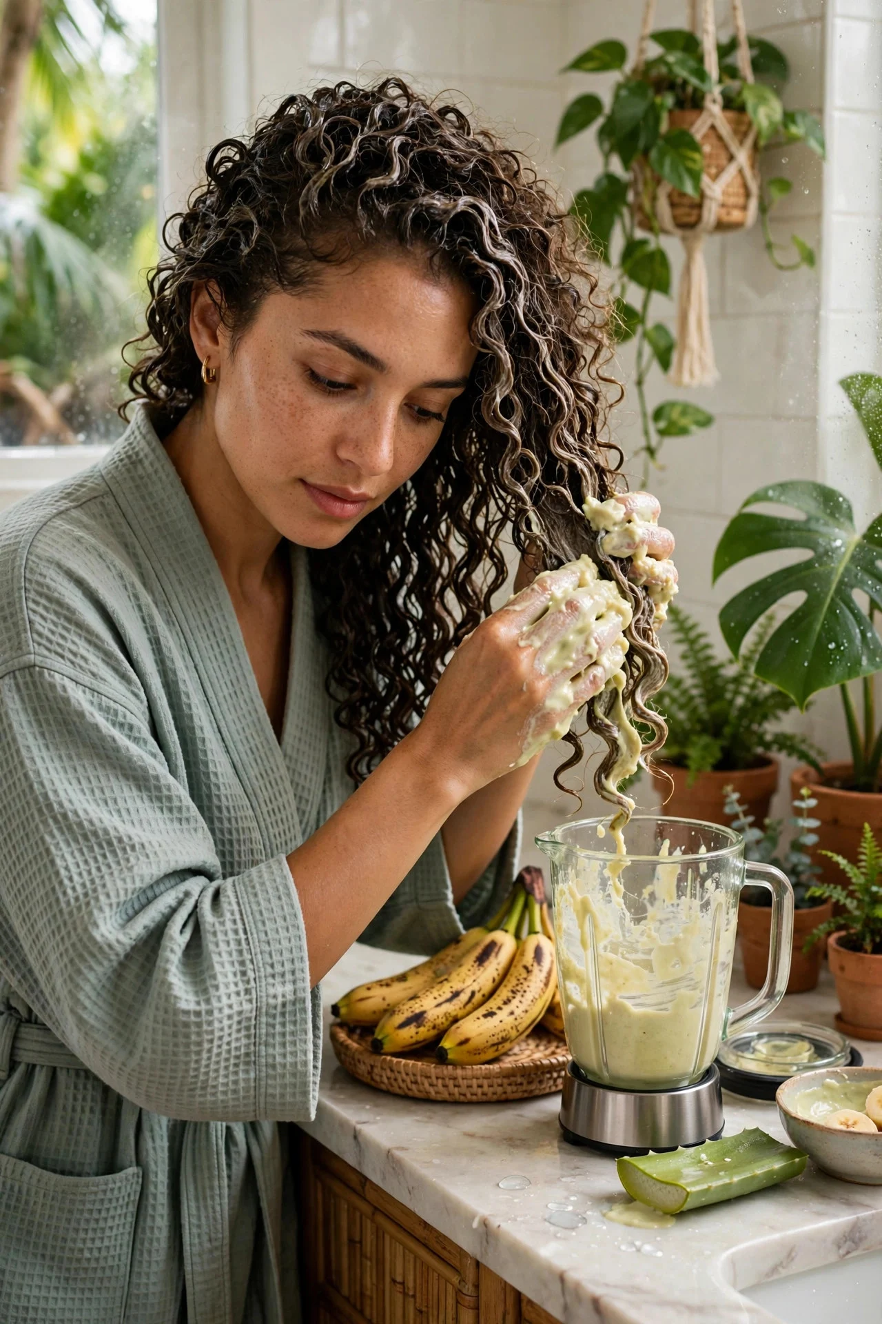 Aloe Vera + Banana Frizz Control Mask