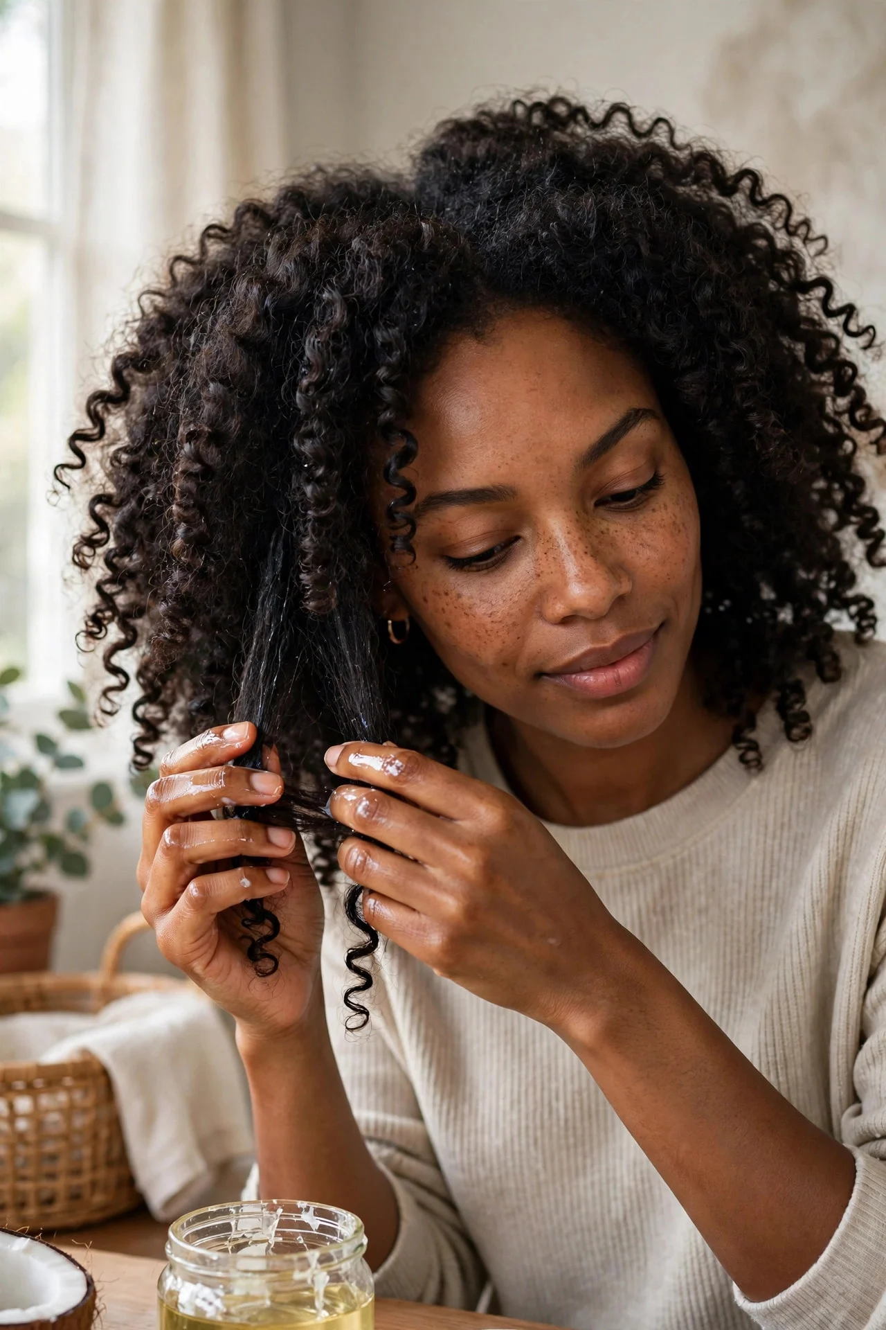 Gentle Detangling for Curly and Coily Hair
