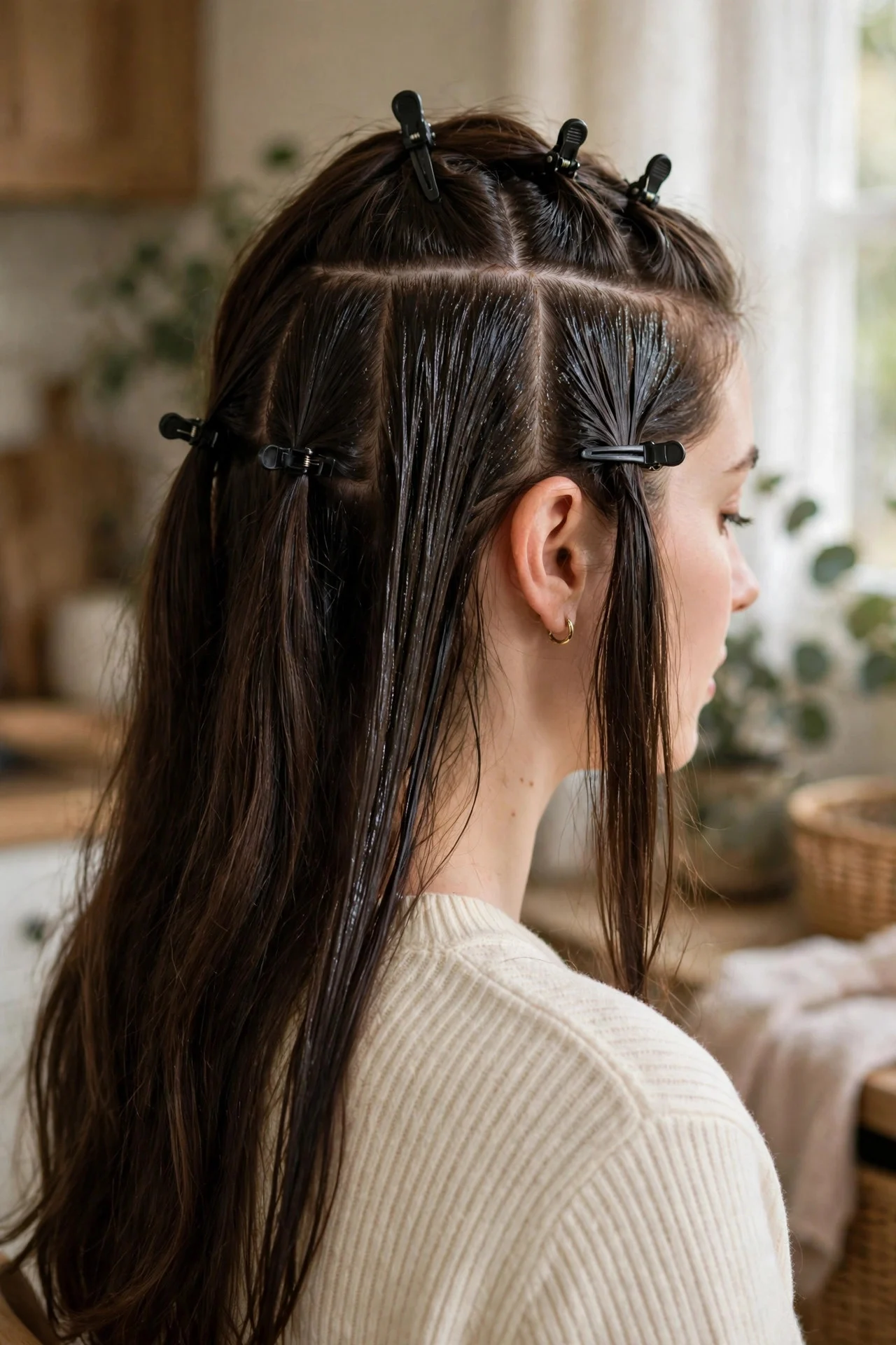 Section Your Hair for Even Coverage