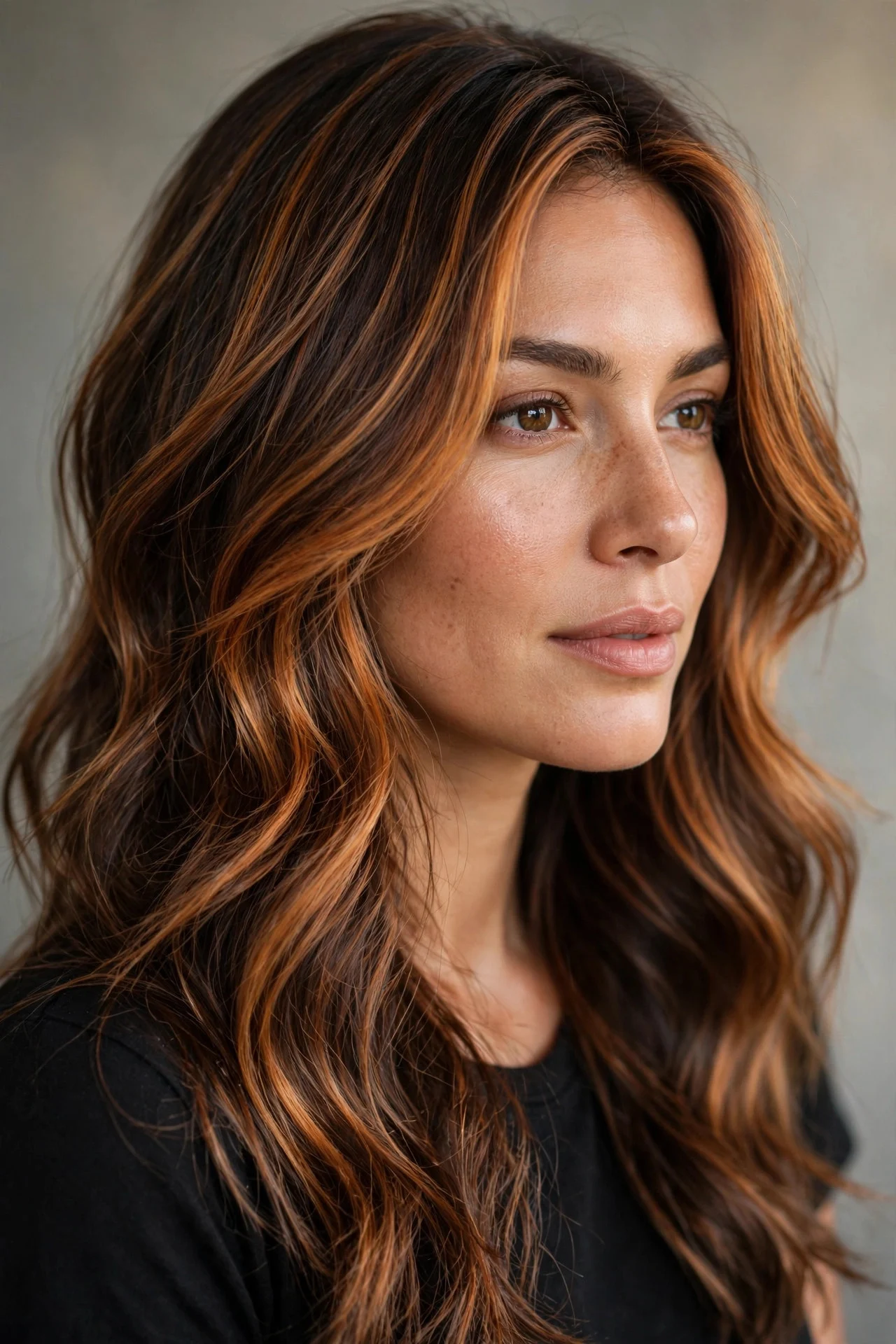 Cowboy Copper Balayage - cowboy copper hair idea