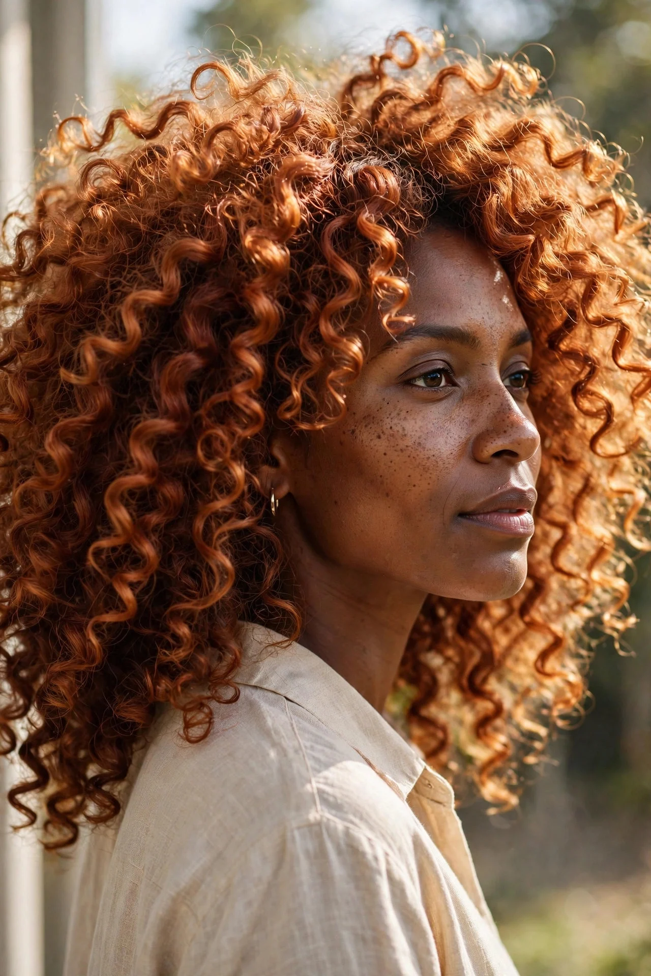 Fiery Cowboy Copper Curls - cowboy copper hair idea