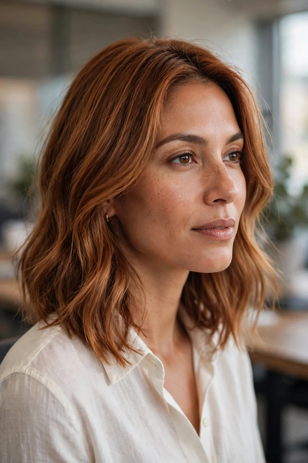 Cowboy Copper Lob - cowboy copper hair idea