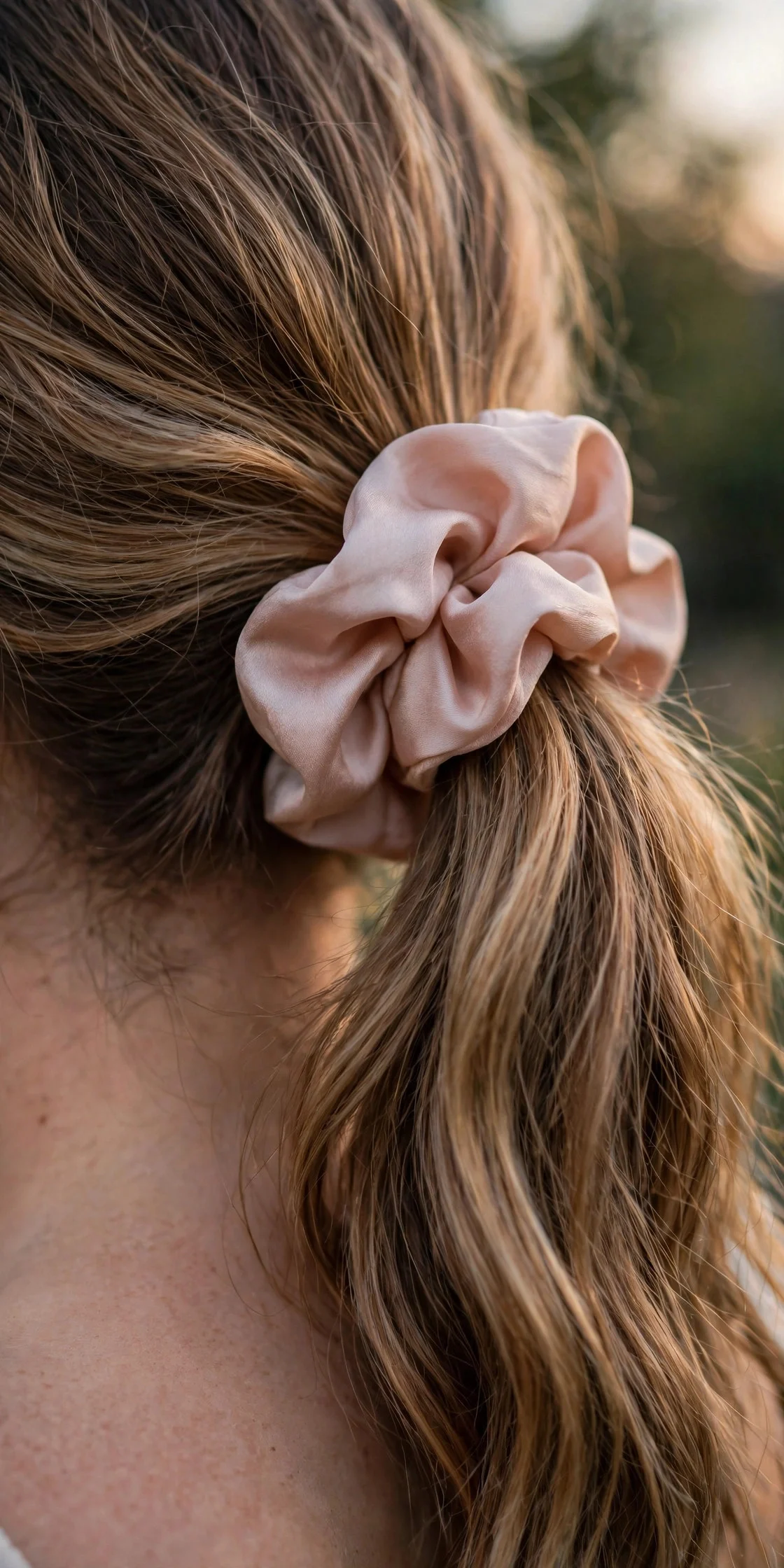 Use a Silk Scrunchie Instead of Tight Elastics