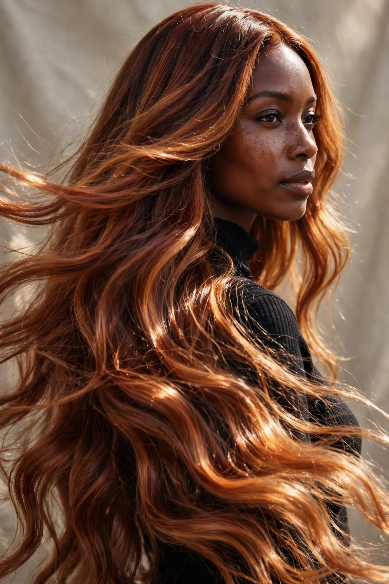 Auburn Copper Mermaid Blend - copper balayage idea