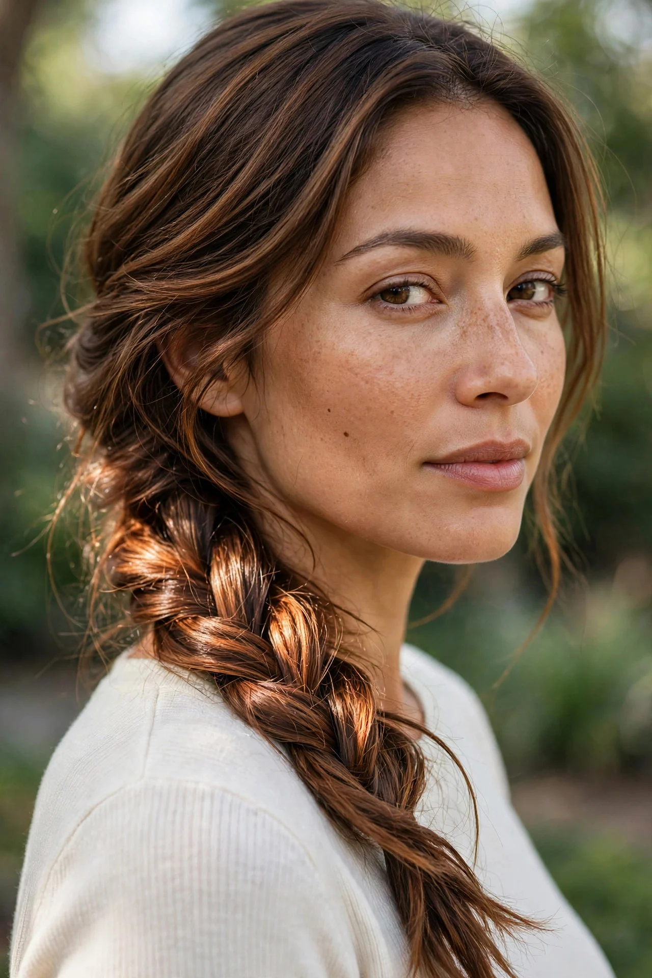 Toffee Copper Braidlights - copper balayage idea