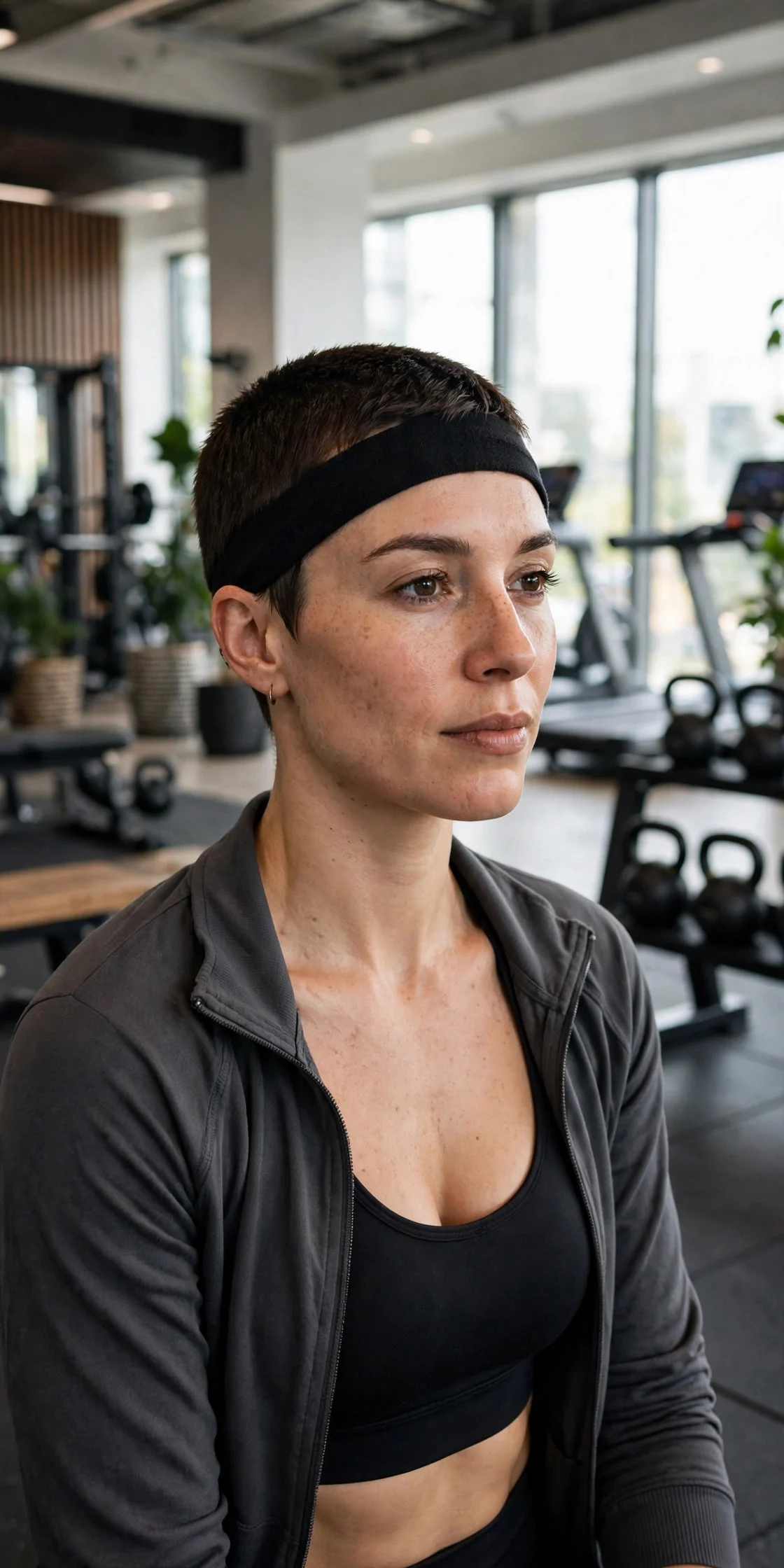 Short Crop With Sweatband