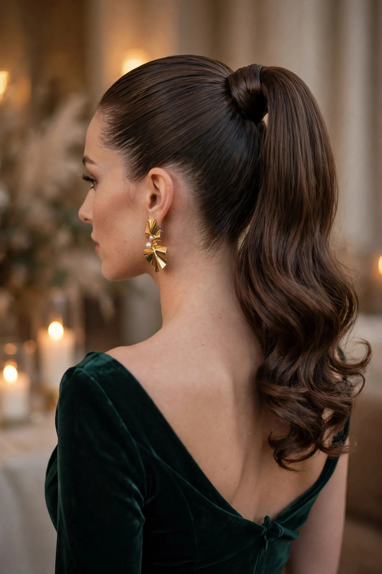 4. Sleek High Ponytail With Wrapped Base
