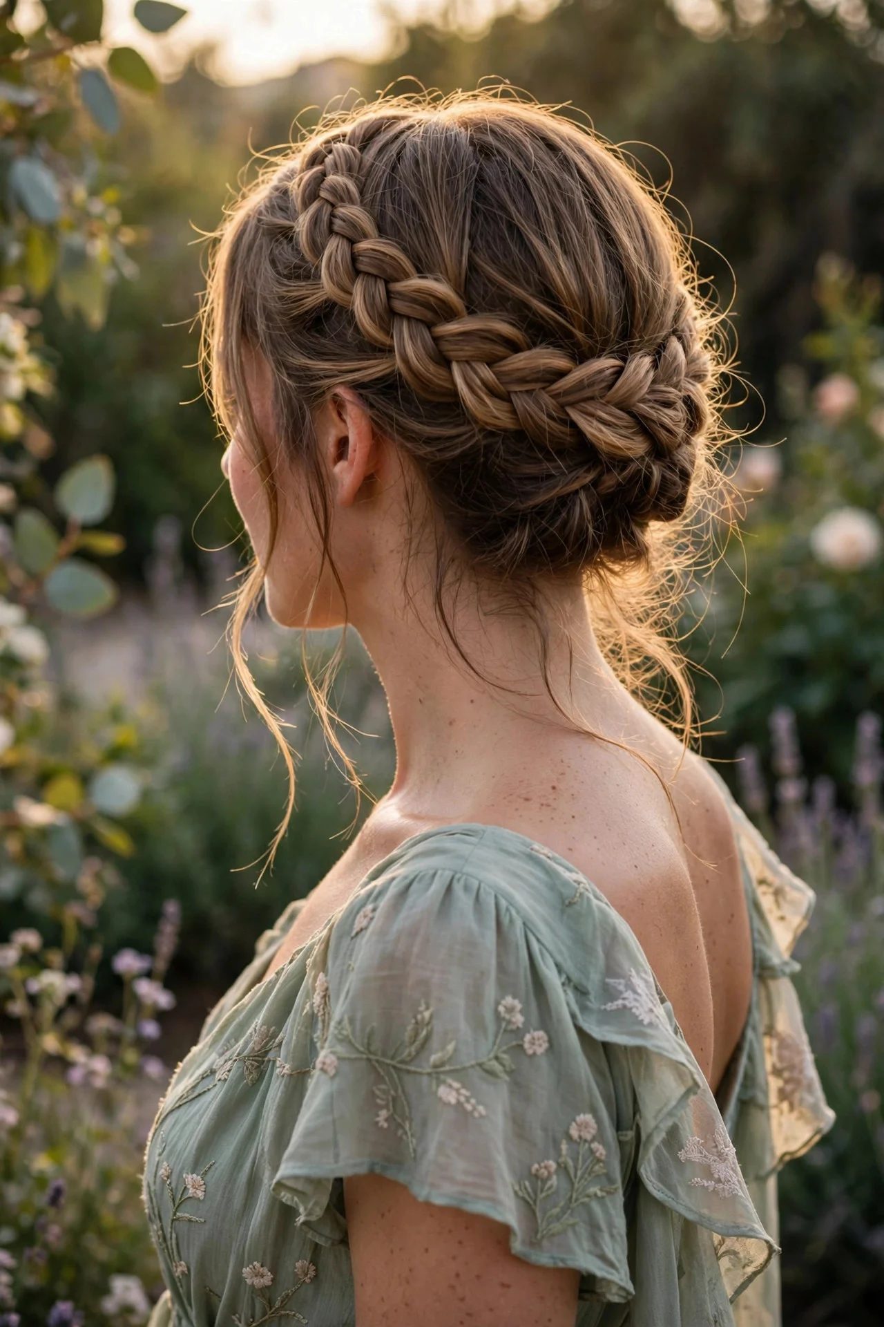 6. Boho Braided Crown for Outdoor Weddings