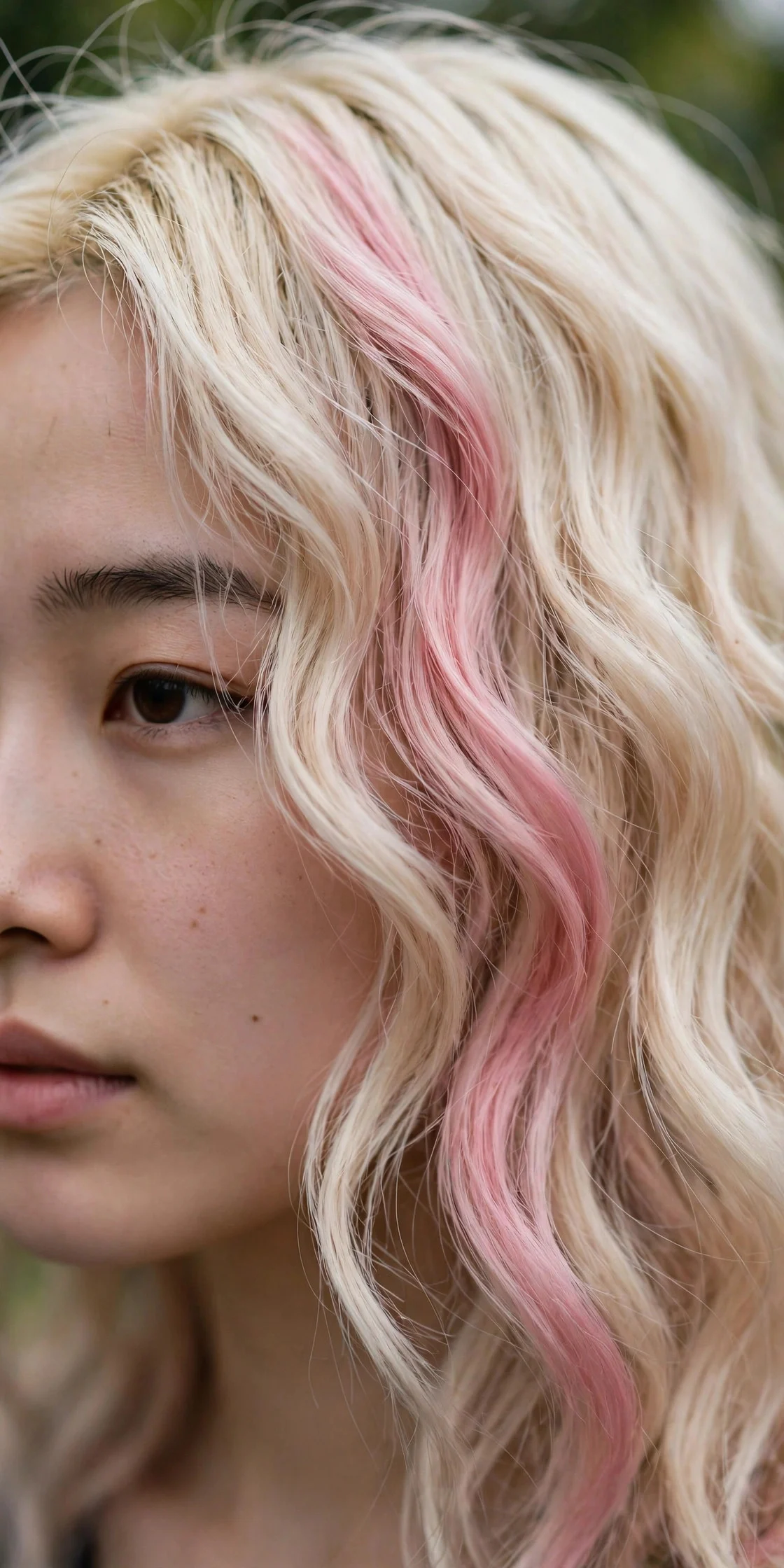 Pink Stripe on Blonde hair