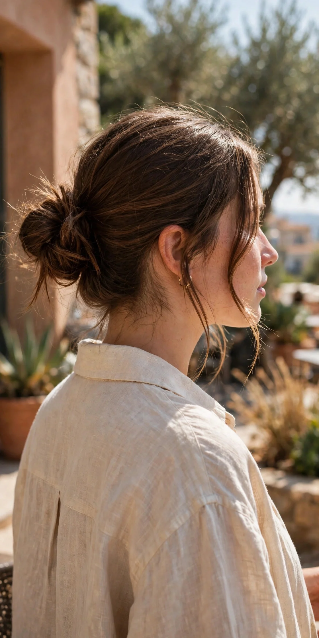 1. The Low Messy Bun with Face-Framing Pieces