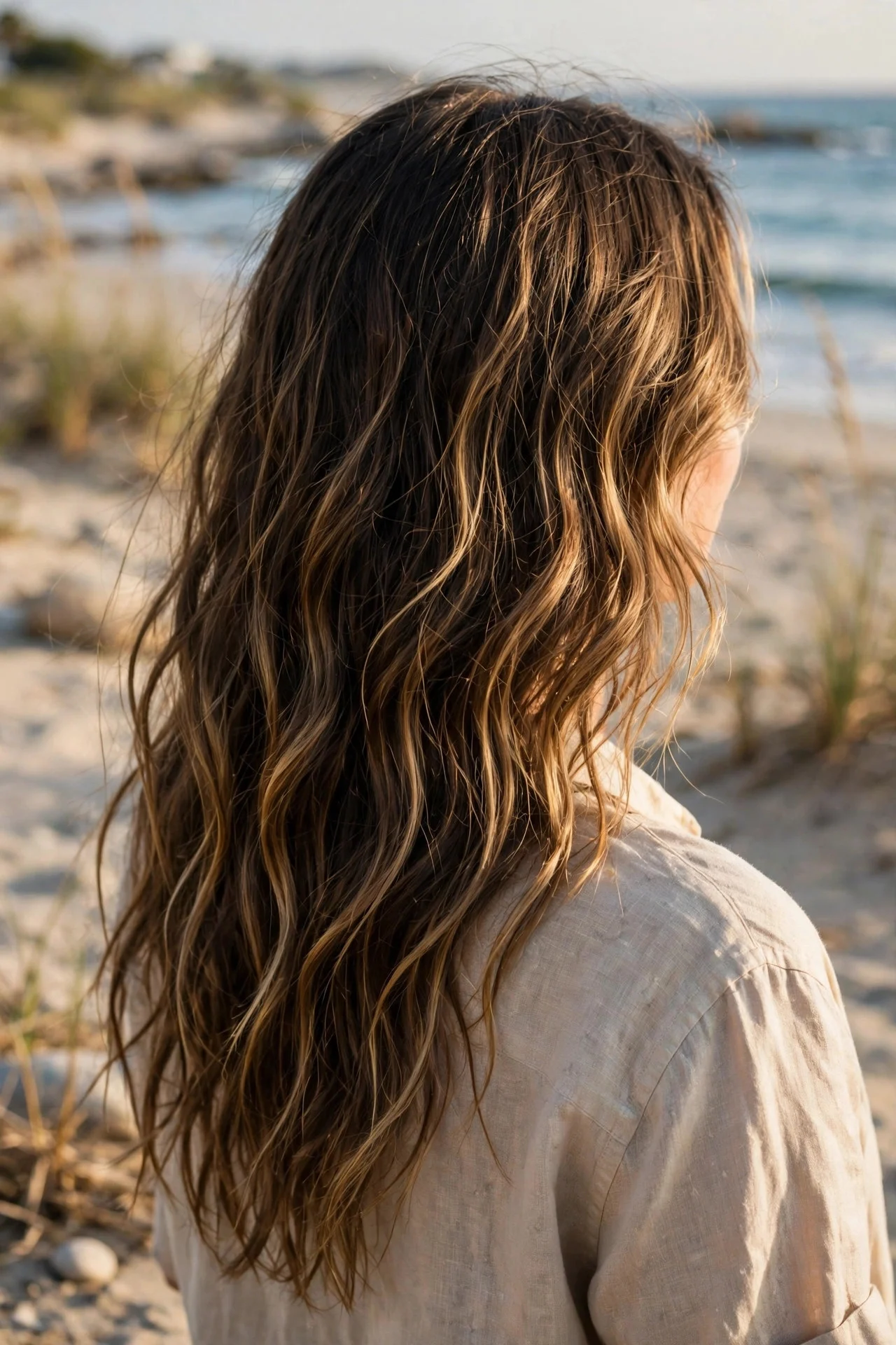 2. Beach Waves Done with Braids Overnight