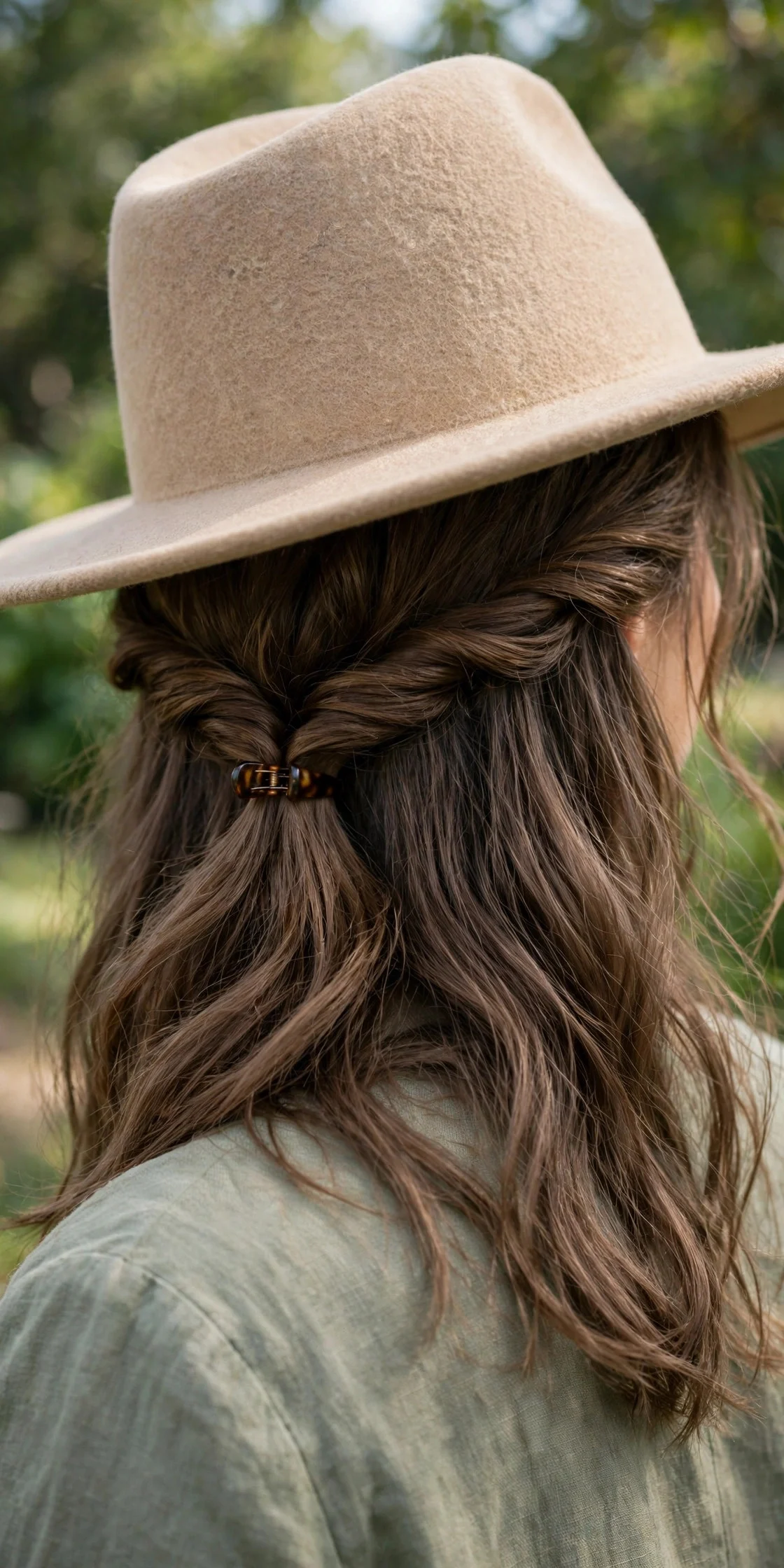 7. Half-Up Twisted Crown