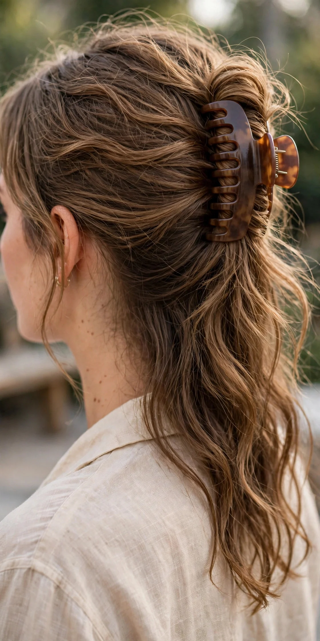 4. Half Up Claw Clip Twist