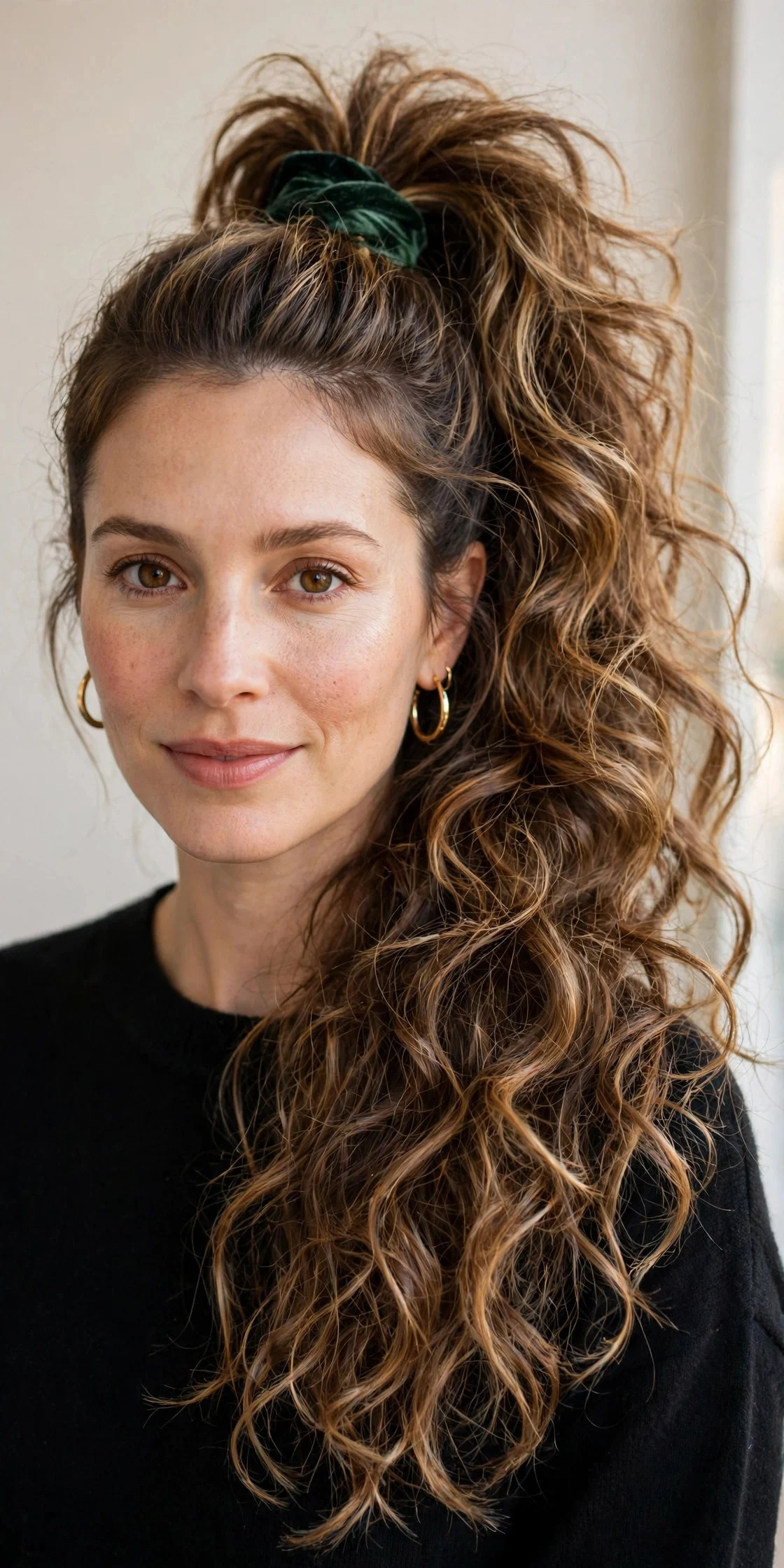 4. Textured High Ponytail