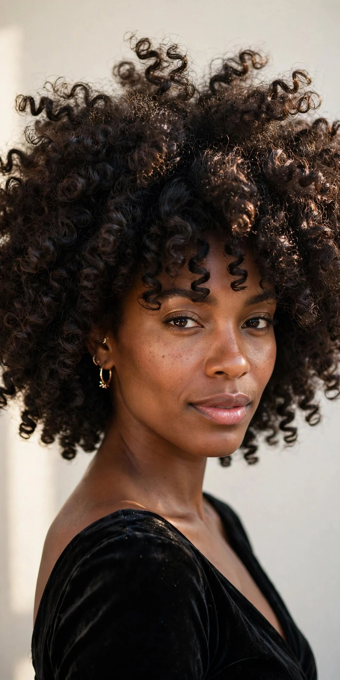 10. Bold Curly Afro with Defined Curls