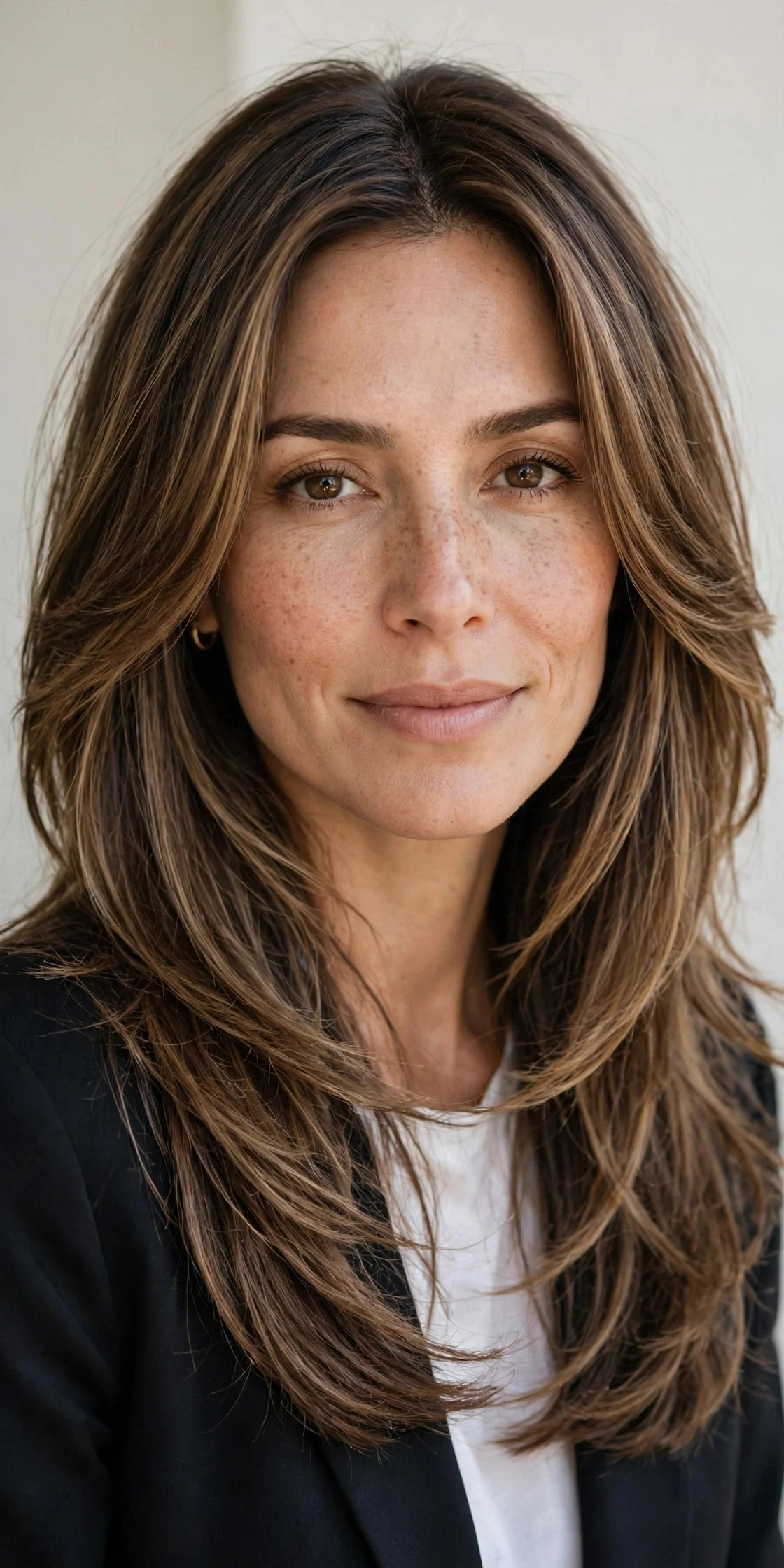 8. Long Layers with Face-Framing Pieces
