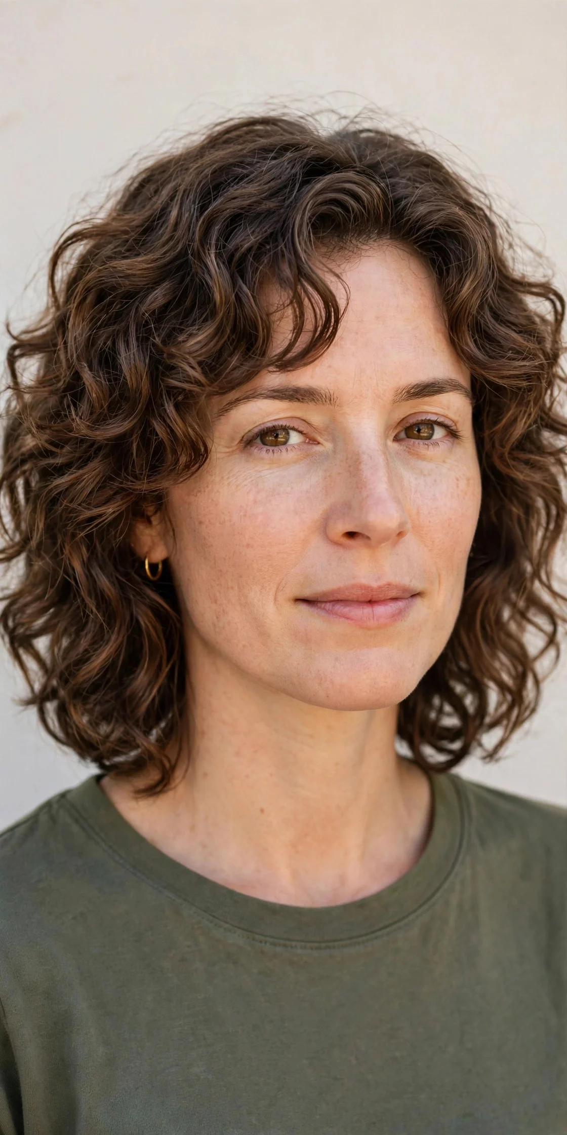 14. Curly Shoulder Cut with Layers