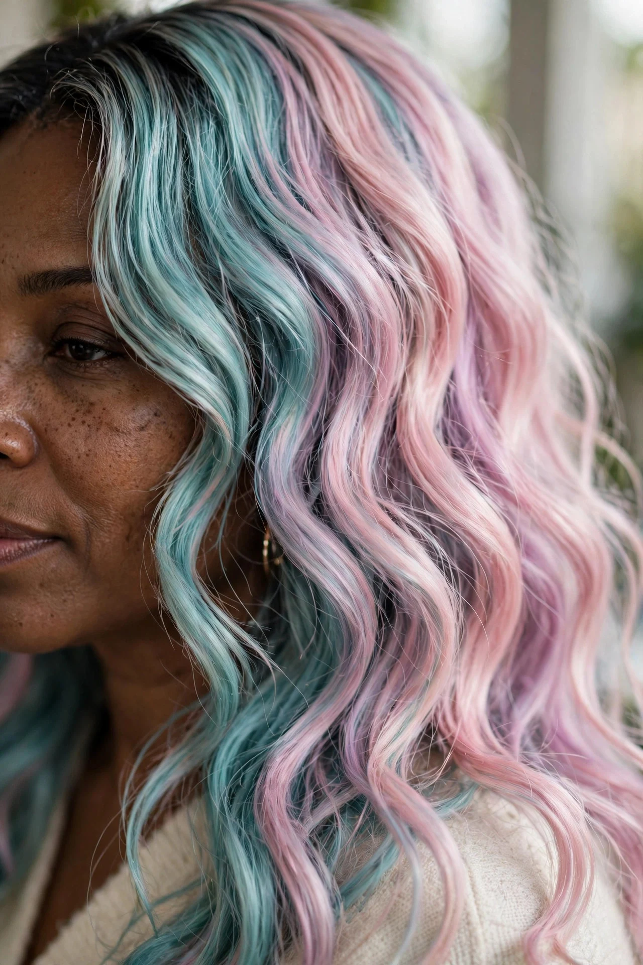Pastel Teal and Pastel Pink hair