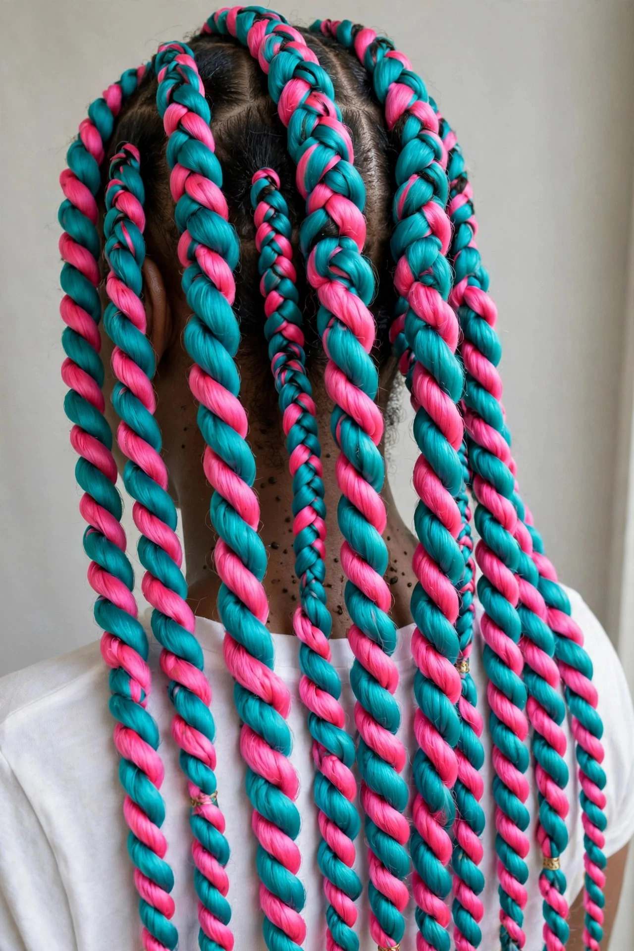 Braided Color Panels hair