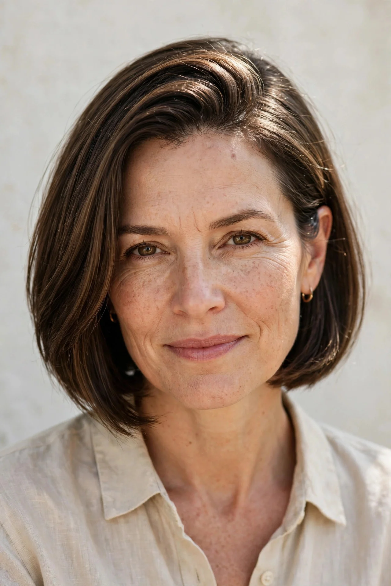 9. Chin-Length Bob with a Deep Side Part