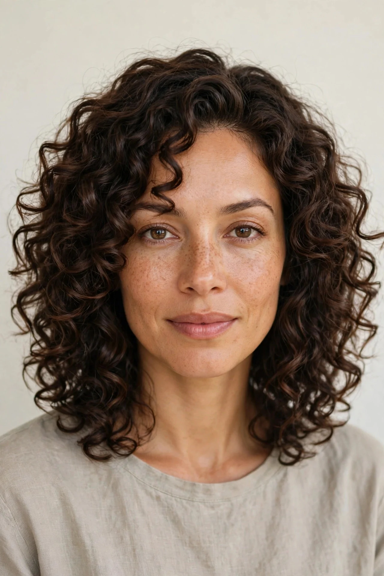 2. Layered Shoulder-Length Cut