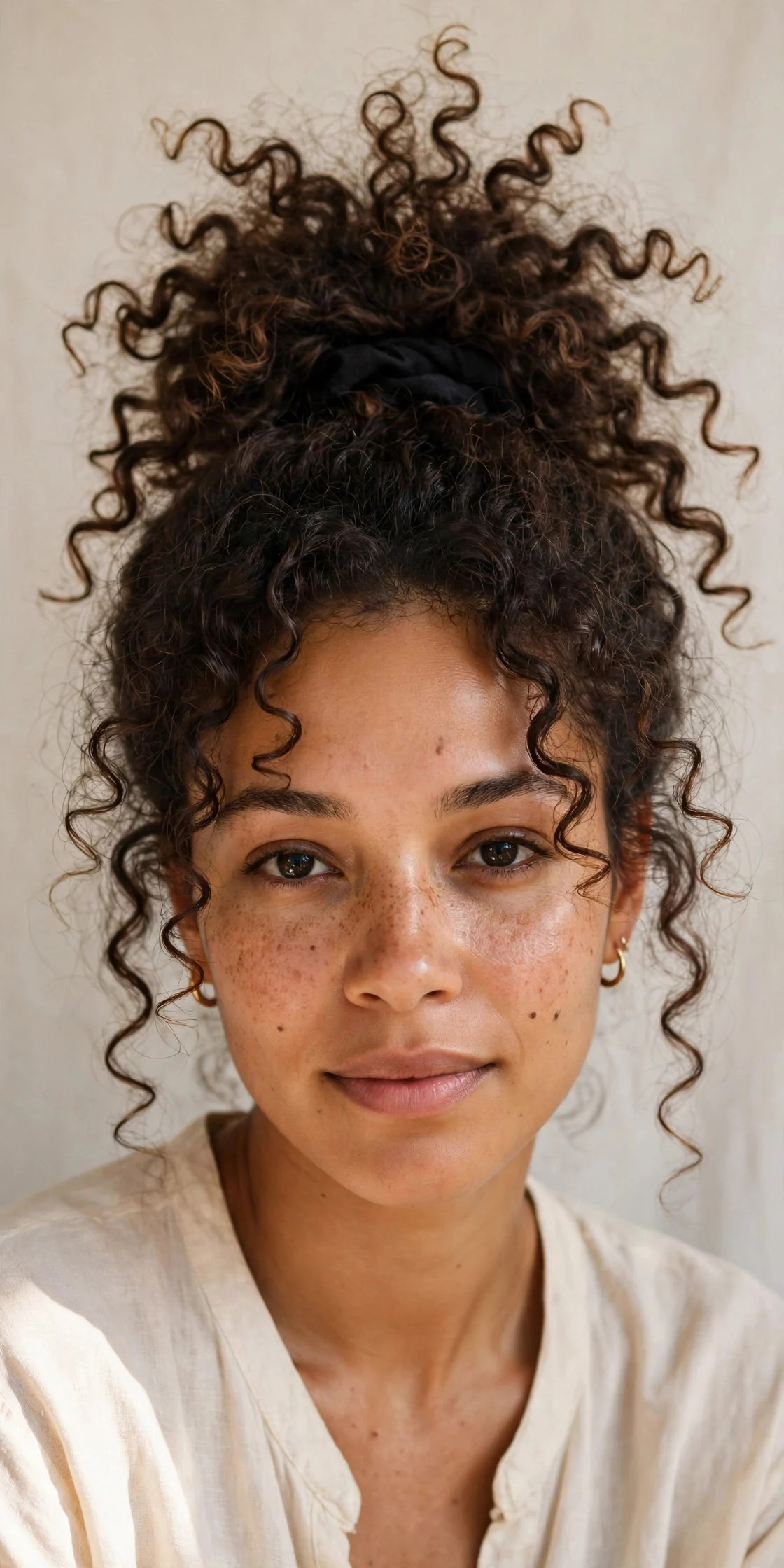 4. Pineapple Updo for Second-Day Curls