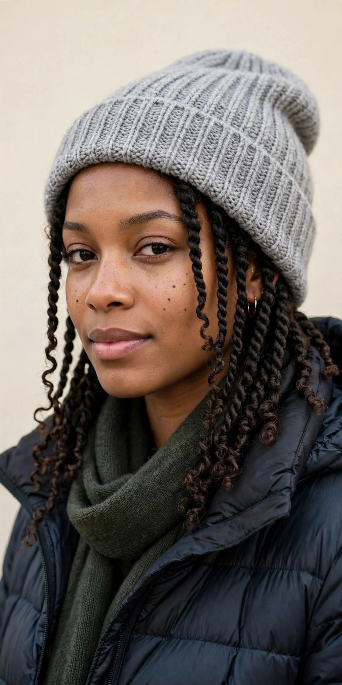 3. Two-Strand Twists Under a Beanie